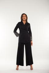 بنطال واسع بطيات