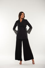 بنطال واسع بطيات