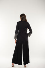 بنطال واسع بطيات