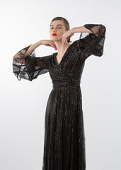 2306135-Sequin Maxi Dress - Montania Shop