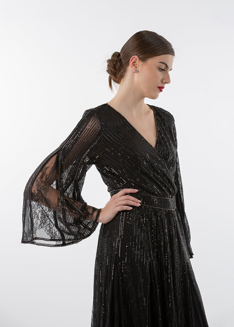 2306135-Sequin Maxi Dress - Montania Shop