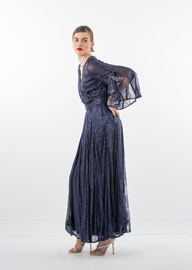 2306135-Sequin Maxi Dress - Montania Shop