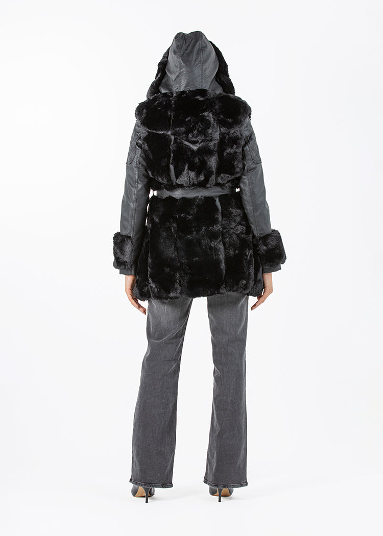 2322004-Faux Fur Jacket - Montania Shop