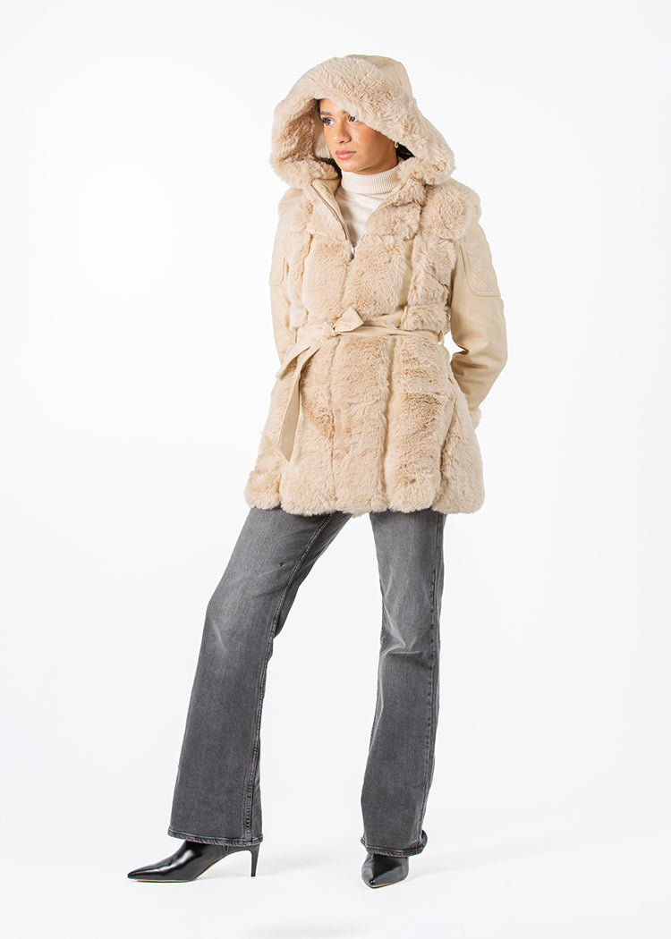 2322004-Faux Fur Jacket - Montania Shop