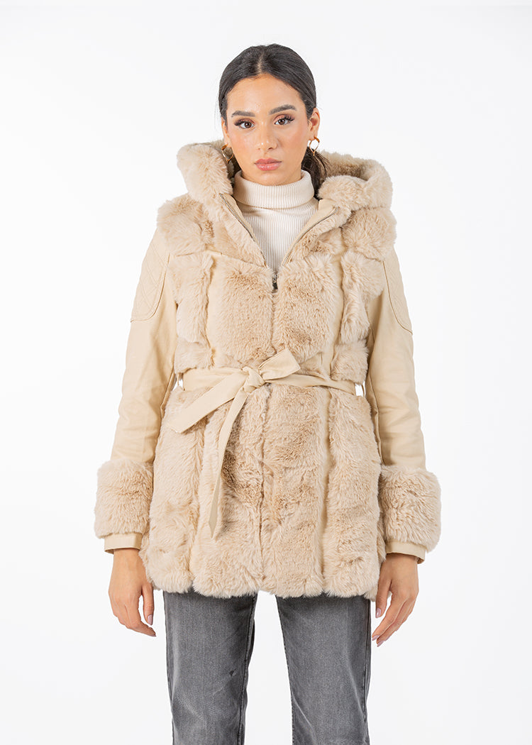 2322004-Faux Fur Jacket - Montania Shop