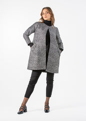 2333008- Printed Jacquard Jacket - Montania Shop