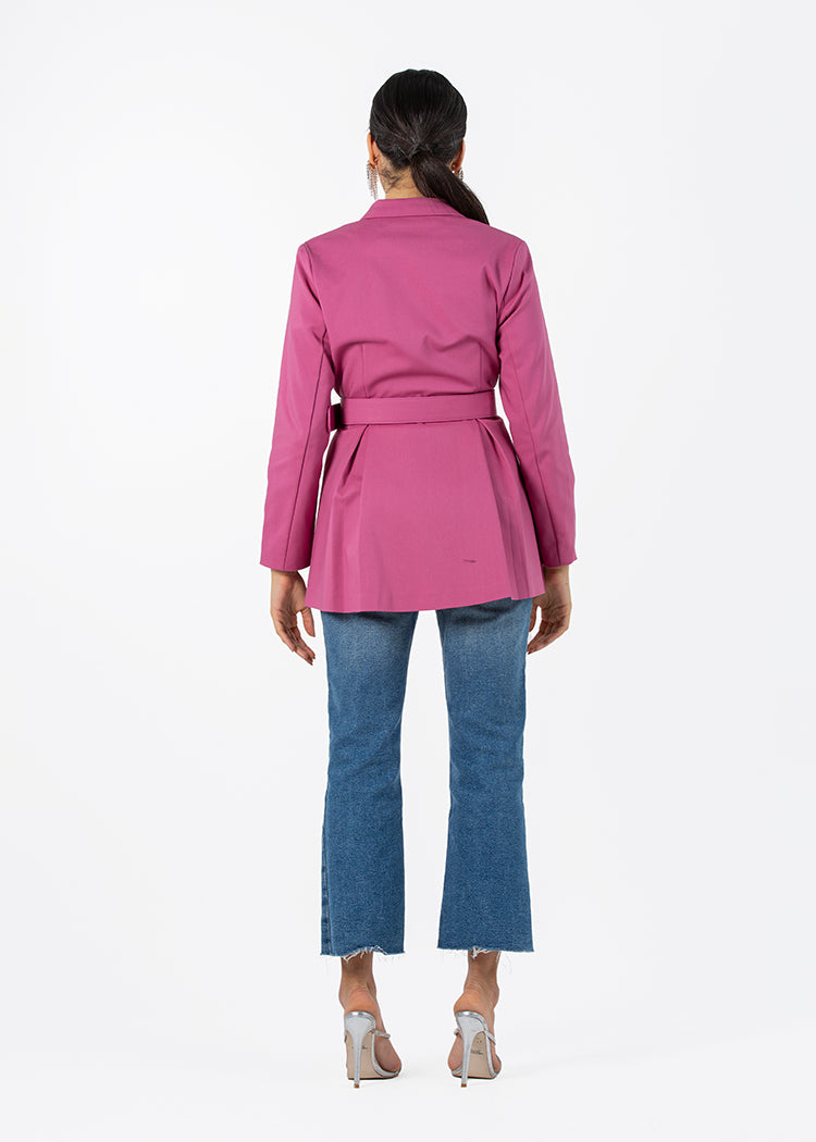 2303215-2303215-Pleated Peplum Jacket - Montania Shop