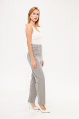 Stripped Two-Toned Slim Fit Trousers