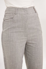 Stripped Two-Toned Slim Fit Trousers