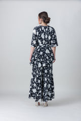 2205073- Floral Wrap Blouse - Montania Shop