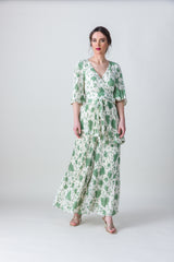 2205073- Floral Wrap Blouse - Montania Shop