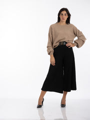 2204156- High Waist Wide Leg Pants - Montania Shop
