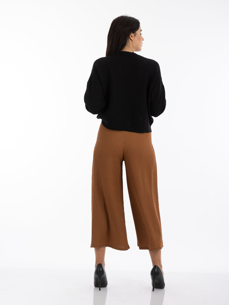 2204156- High Waist Wide Leg Pants - Montania Shop
