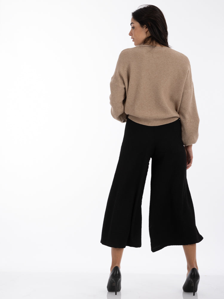 2204156- High Waist Wide Leg Pants - Montania Shop