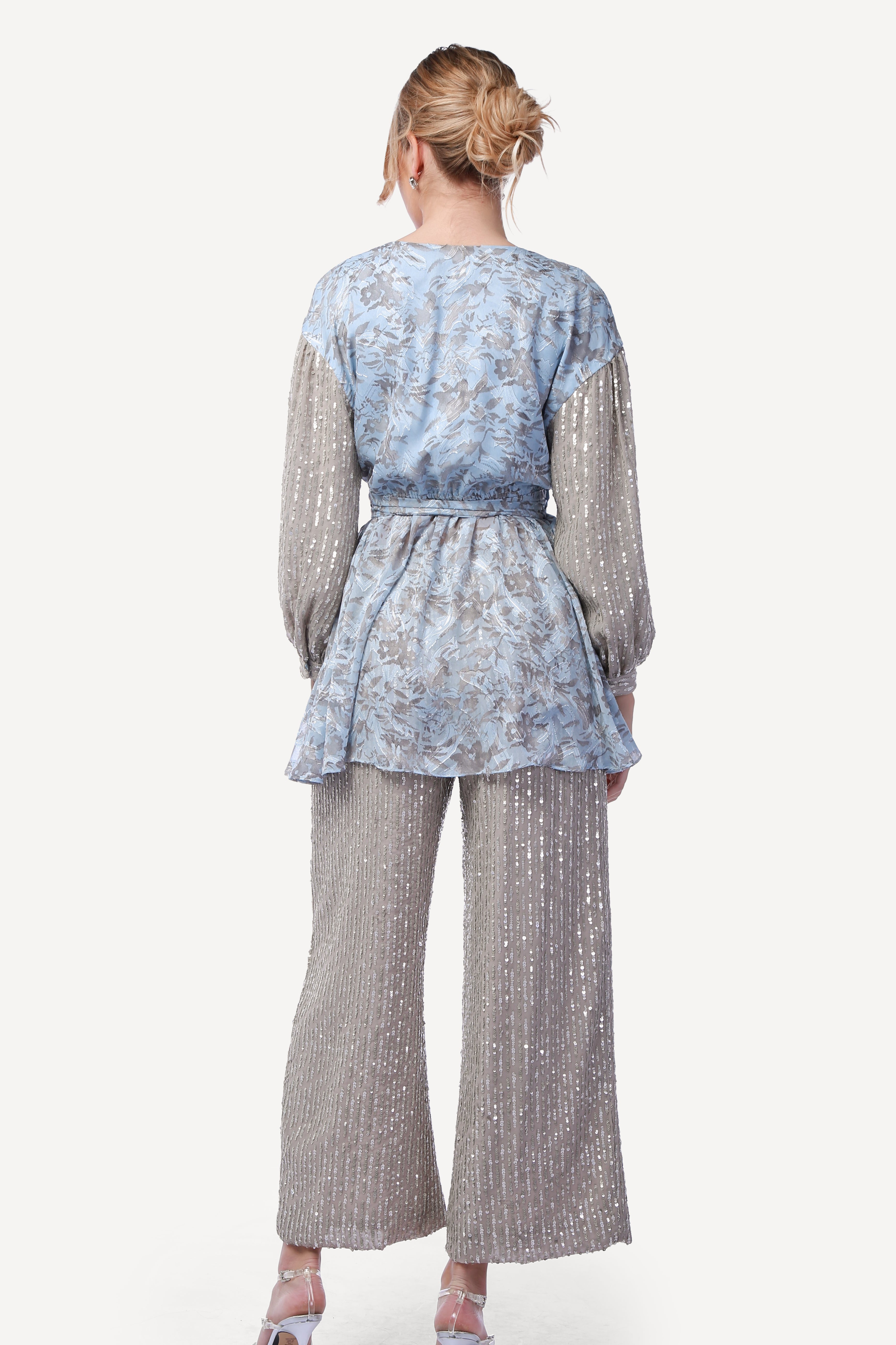 2305002- Poplin Wrap Blouse - Montania Shop