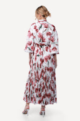 2343010- Bow Tie Maxi Dress - Montania Shop