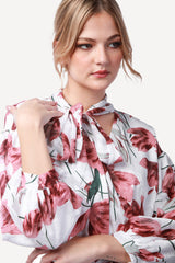 2343010- Bow Tie Maxi Dress - Montania Shop