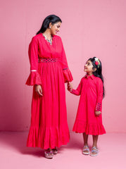 2306038- Embroidered Eyelet Maxi Dress - Montania Shop