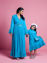 2306038- Embroidered Eyelet Maxi Dress - Montania Shop