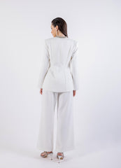 Flared Leg Solid Formal Trouser\س يمسر ميمصتب لجرأ ةعساو ه