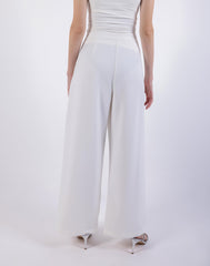 Flared Leg Solid Formal Trouser\س يمسر ميمصتب لجرأ ةعساو ه
