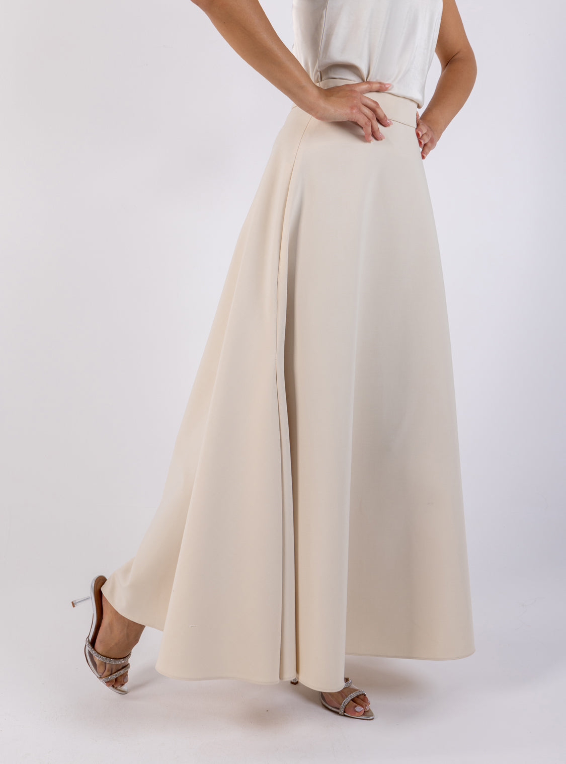 Elegant A-Line Maxi Skirt