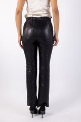 Shimmering Sequin Slim-Fit Pants