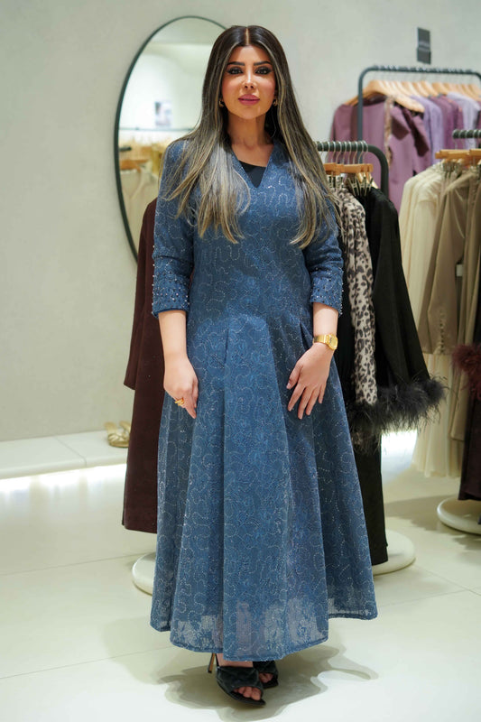 Celeste Embellished Lace Midi Dress