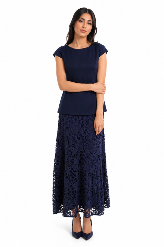 Celeste Lace Hem Maxi Dress