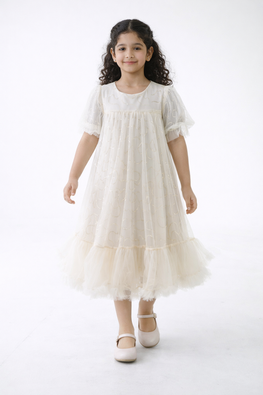 Girls Embellished Tulle Party Dress