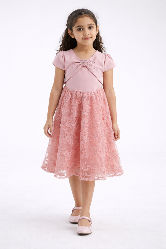 Grace Floral Girls Eid Party Dress