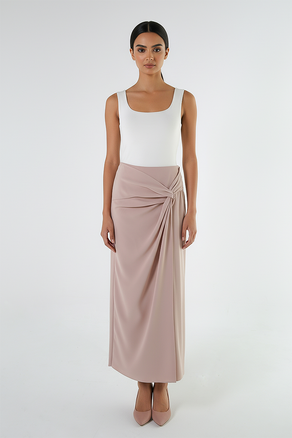 تنورة ميدي بعقدة درابيه