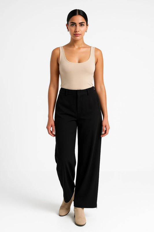 Amara Elegant Wide-Leg Tailored Pant