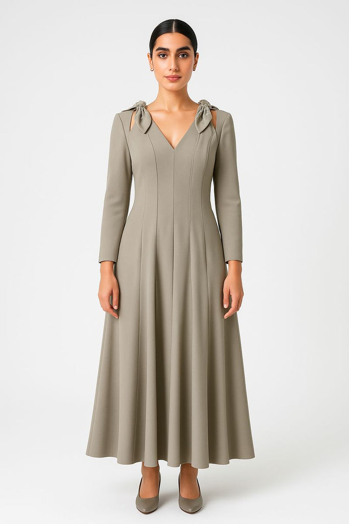 The Aurelia Sculpted Midi Dress  Montania Shop