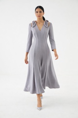 فستان أوريليا ميدي المنحوت