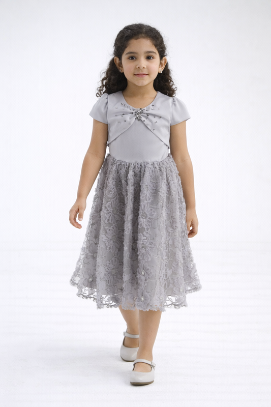 Grace Floral Girls Eid Party Dress