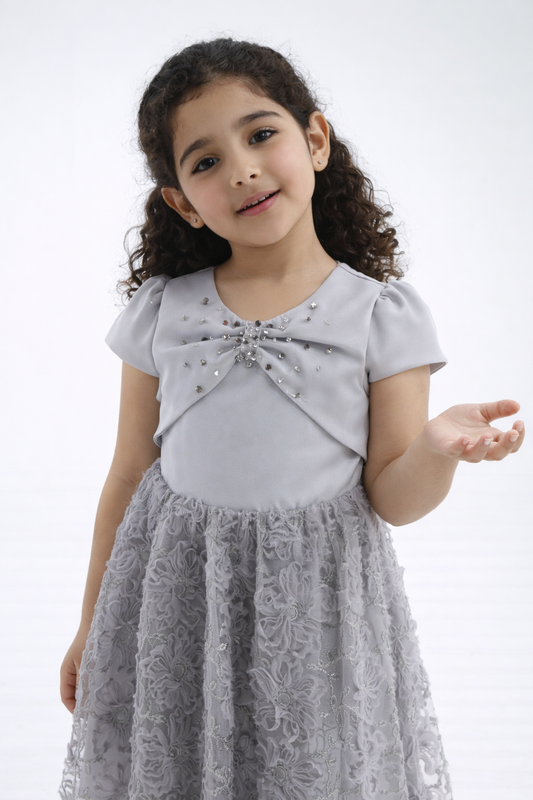 Grace Floral Girls Eid Party Dress