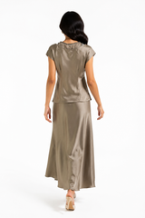 Layali Satin Embellished Layered Top - Montania Shop