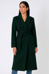 Double-Breasted Belted Trench Coat