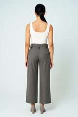 Pinstripe Wide-Leg Pants