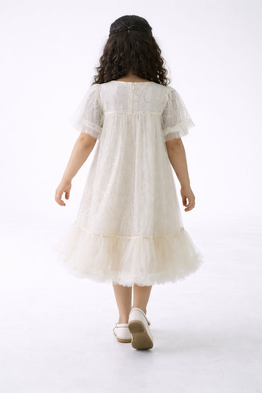 Girls Embellished Tulle Party Dress
