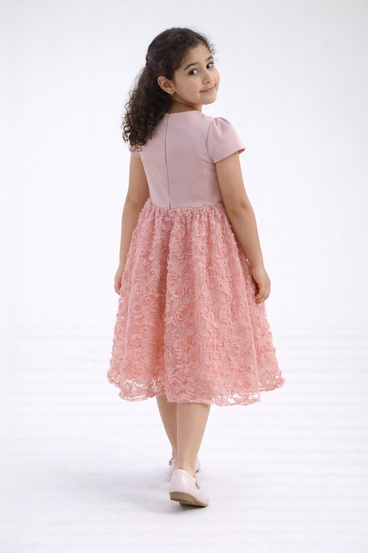 Grace Floral Girls Eid Party Dress