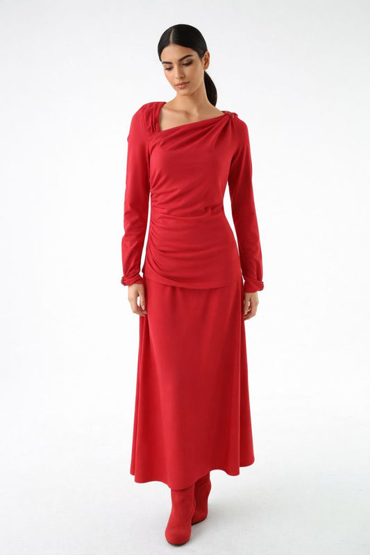 Asymmetric Embellished Blouse