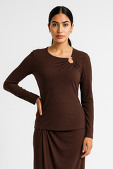 Asymmetric Ring Detail Top