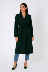 Double-Breasted Belted Trench Coat