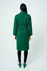 Women’s Double-Breasted Belted Long Coat