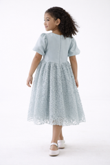 Girls’ Puff Sleeve Tulle Dress