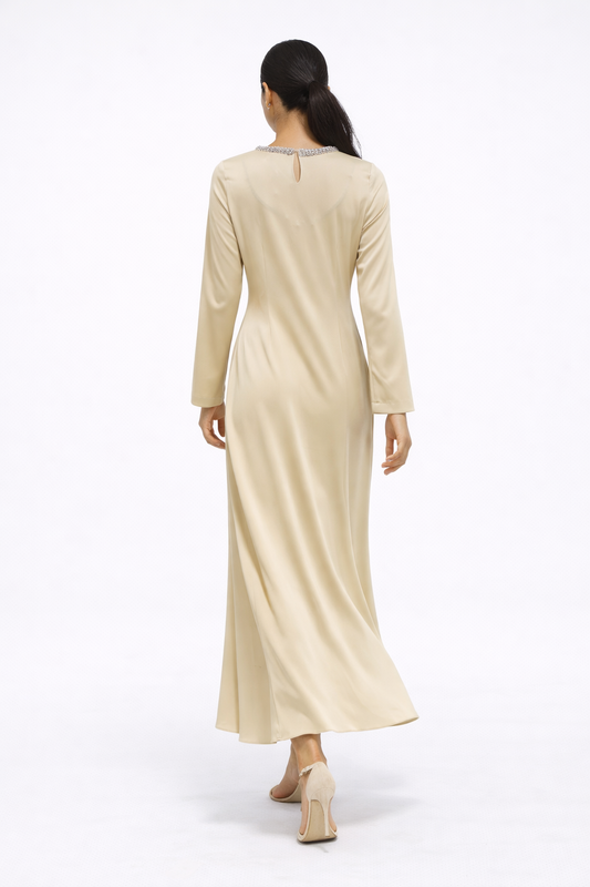 The Amara Embellished Cut-Out Evening Dress