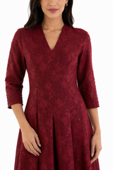 Celeste Embellished Lace Midi Dress