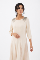 Noor Al Layali Embellished Pleated Maxi Dress